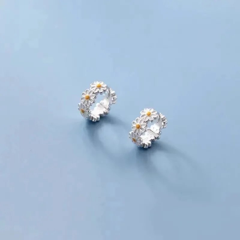 925 Sterling Silver Örhängen med Tusensköna