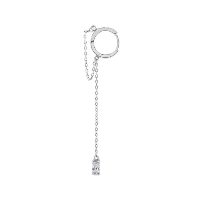Långa 925 Sterling Silver Örhängen med Zirkonia - Image 2