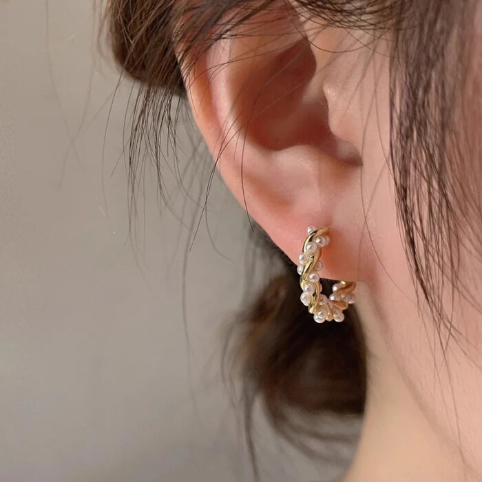 925 Sterling Silver Pärlstiftörhängen med Personlig Utstrålning - Image 2