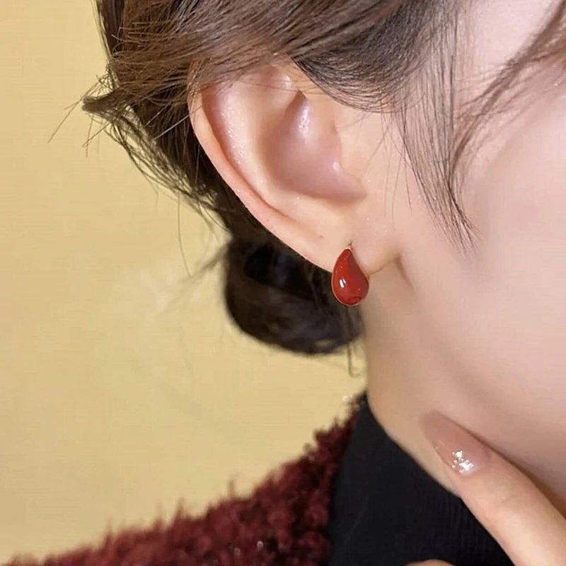 Geometriska 925 Sterling Silver Örhängen med Personlig Karaktär