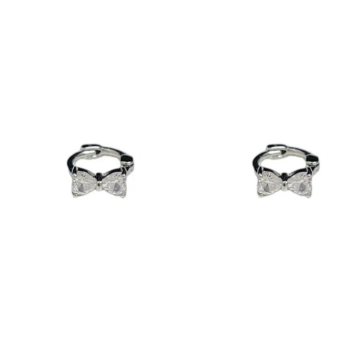 Eleganta örhängen i 925 sterlingsilver med rosett - Image 3