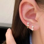 Eleganta örhängen i 925 sterlingsilver med rosett - Image 2
