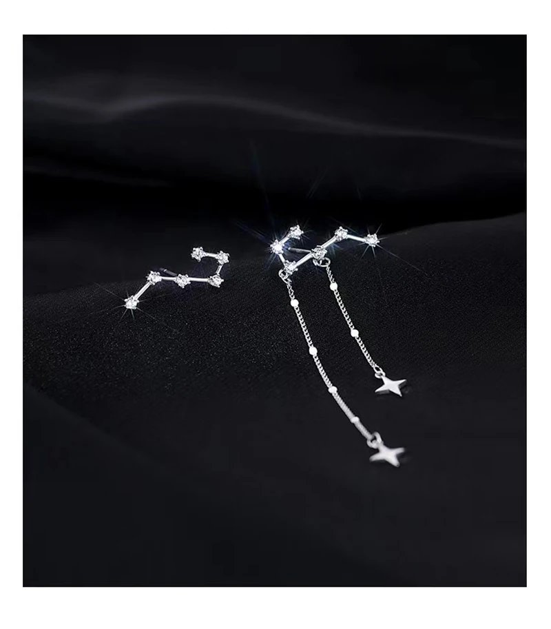 Geometriska örhängen i 925 sterlingsilver med zirkoner