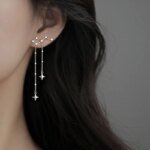 Geometriska örhängen i 925 sterlingsilver med zirkoner