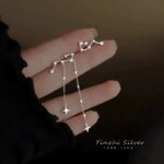 Geometriska örhängen i 925 sterlingsilver med zirkoner - Image 3