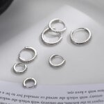 Cirkelformade örhängen i 925 sterlingsilver med zirkon - Image 3