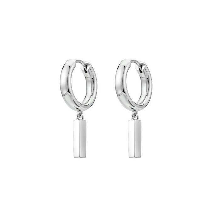 Rektangulära hängande örhängen i 925 sterlingsilver - Image 4