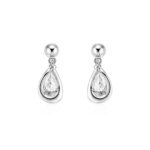 Droppformade örhängen i 925 sterlingsilver - Image 2