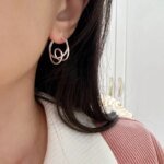Minimalistiska geometriska örhängen i 925 sterlingsilver - Image 2