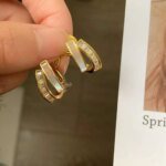 Guldpläterade örhängen i 925 sterlingsilver med zirkoner