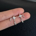 Geometriska örhängen i 925 sterlingsilver för dam - Image 4