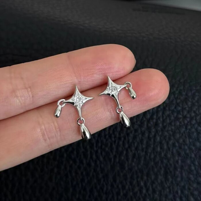 Geometriska örhängen i 925 sterlingsilver för dam - Image 4