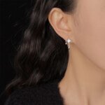 Geometriska örhängen i 925 sterlingsilver för dam - Image 2