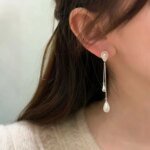 Eleganta pärlörhängen i 925 sterlingsilver för dam