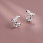 Geometriska örhängen i 925 sterlingsilver med elegant charm - Image 2