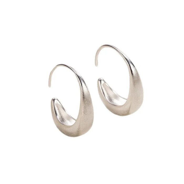 Geometriska örhängen i 925 sterlingsilver med stilren personlighet - Image 3