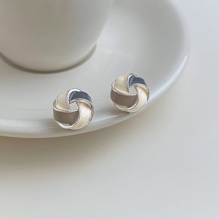 Geometriska örhängen i 925 sterlingsilver för fest och vardag - Image 3