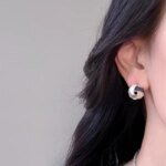 Geometriska örhängen i 925 sterlingsilver för fest och vardag