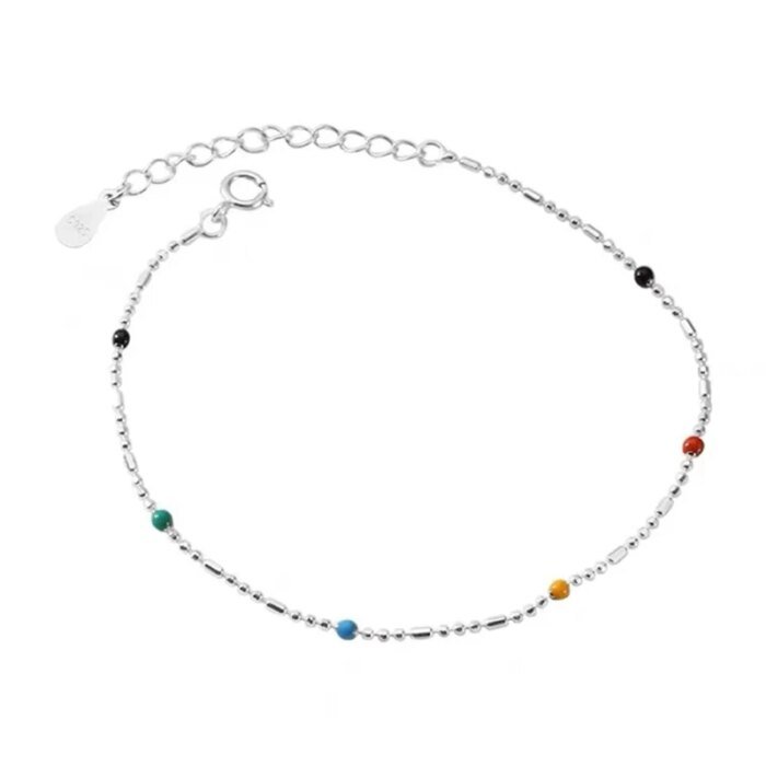 Armbandssæt i 925 sterlingsilver med färgglada detaljer - Image 3