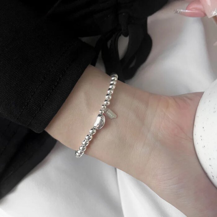 Geometriskt armbandsarmband i 925 sterlingsilver för dam - Image 2
