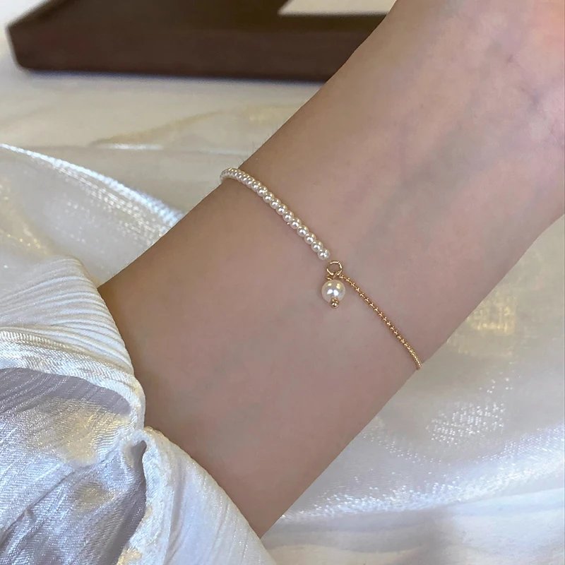 1321819-b7wpyu.jpg Klassiskt silverarmband med pärla i 925 sterling silver - Image 1