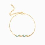 Vågformat silverarmband i 925 sterling silver - Image 2