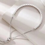 Glittrande silverarmband med zirkon i 925 silver