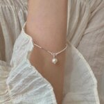 Pärlarmband med runda kulor i 925 silver