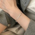 Silverarmband med rosett och geometrisk form i 925 silver - Image 3