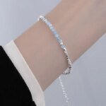 Silverarmband med blå pärlor i 925 sterling silver - Image 3