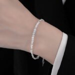 Silverarmband med blå pärlor i 925 sterling silver - Image 2