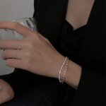 Dubbelsträngat stilrent armband i 925 sterling silver