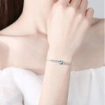 Glänsande zirkonarmband i 925 silver för dam