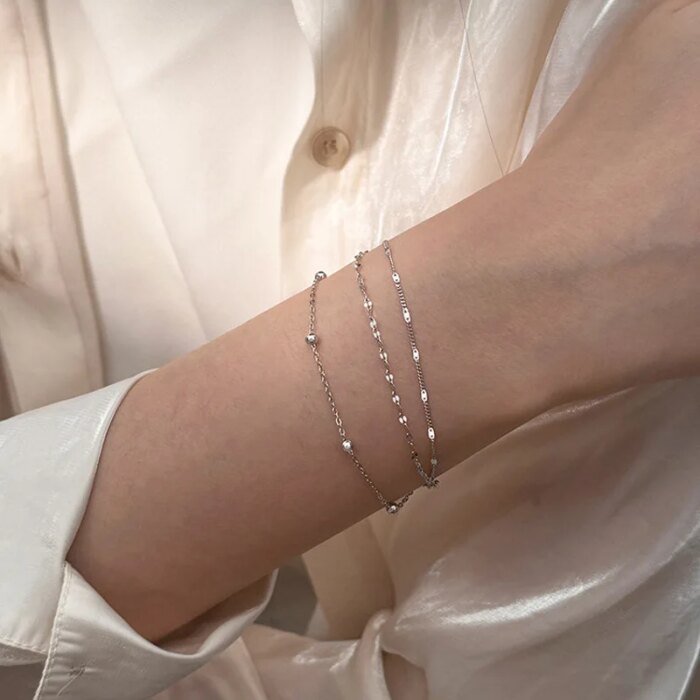 Mångradigt damarmband i 925 sterling silver - Image 4