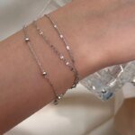 Mångradigt damarmband i 925 sterling silver