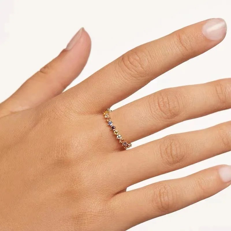 Zirkonring i 925 sterling silver för dam