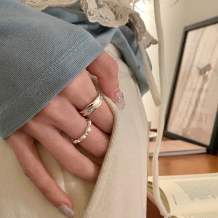 Enkel silverring i 925 sterling silver för dam - Image 3