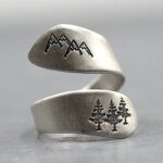 Mönstrad silverring i 925 sterling silver för dam