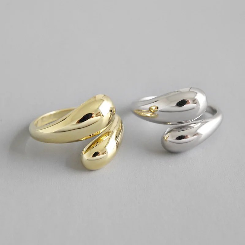 Geometrisk silverring i 925 sterling silver