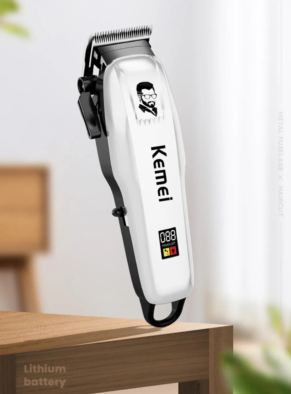 Kemei PG809A professionell hårklipper och skäggtrimmer