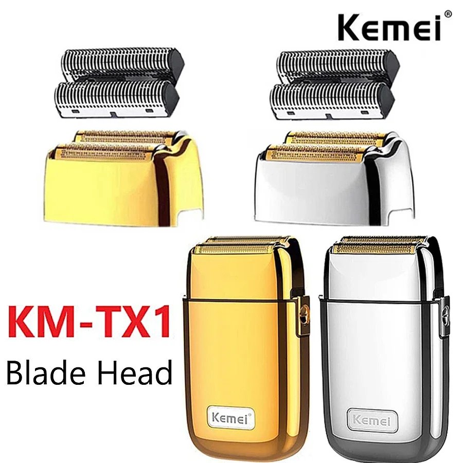 1322543-eqhvml.jpg Kemei KM-TX1 reservblad och skärfolie till rakapparat - Image 1