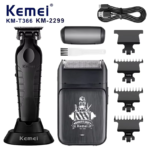 Kemei KM-2299 KM-T366 professionellt 2-i-1 hårtrimmer-set