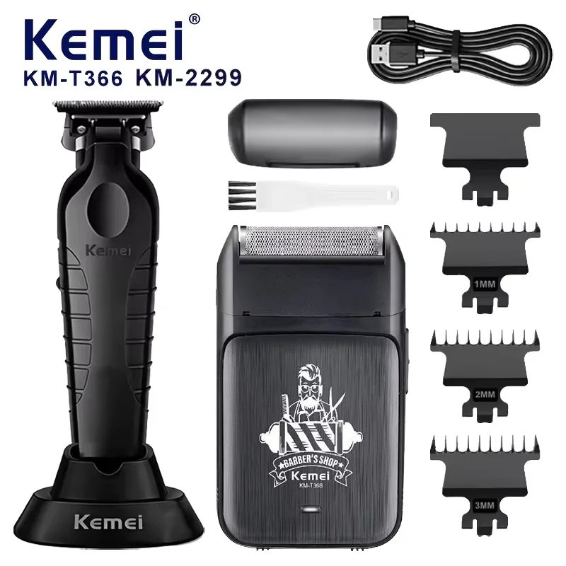 1322555-xpqt66.png Kemei KM-2299 KM-T366 professionellt 2-i-1 hårtrimmer-set - Image 1