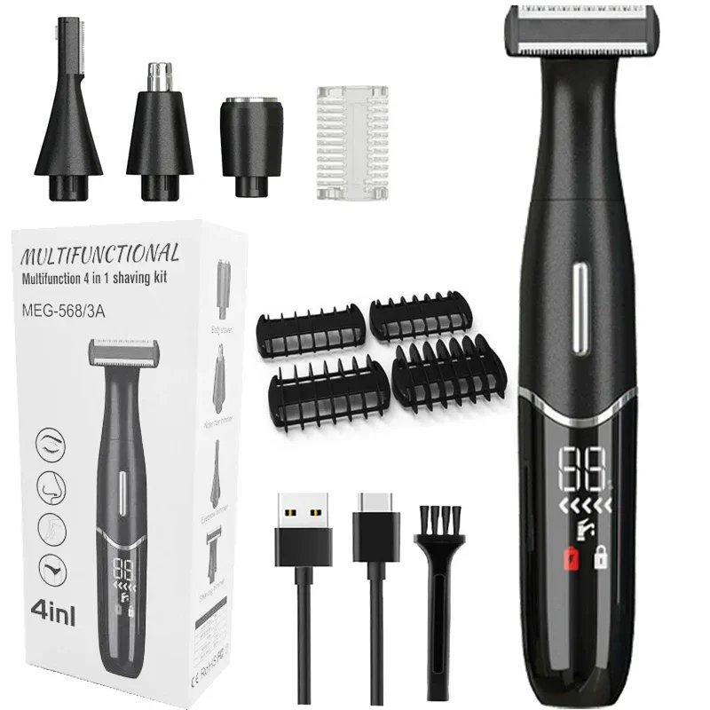1322599-uxdbbq.png 4-i-1 elektrisk rakapparat och kroppstrimmer för män - Image 1