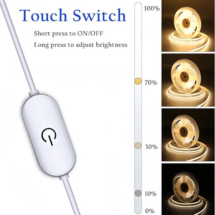 USB COB LED-list med touchdimmer för inomhusbelysning - Image 2