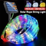 Solcellsdriven LED-ljusslinga i slang för utomhusbruk