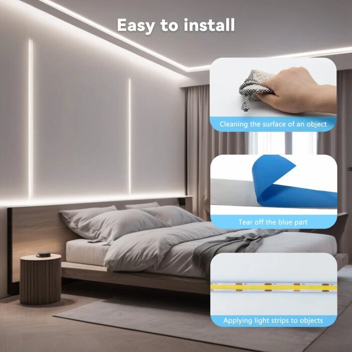 Dimbar COB LED-slinga med USB för linjär inomhusbelysning - Image 2