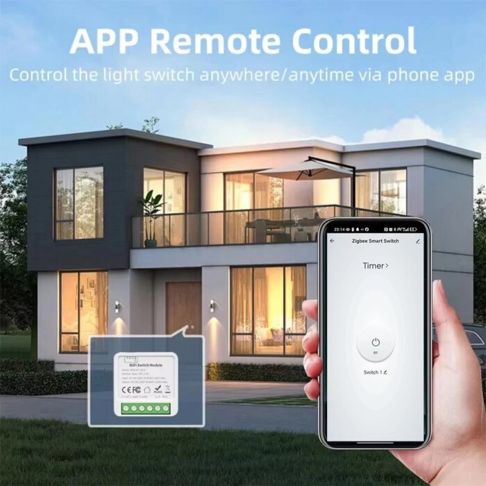 Smart inbyggnadsbrytare för WiFi och Zigbee 3.0 - Image 3