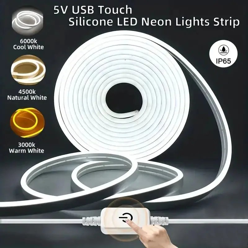 1322826-b6urz1.jpg Vattentät neon LED-slinga med touchsensor och USB - Image 1