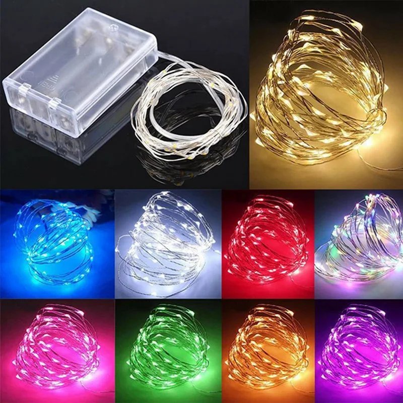 1322850-gsmbal.jpg Batteridriven LED-ljusslinga i koppartråd för dekoration - Image 1